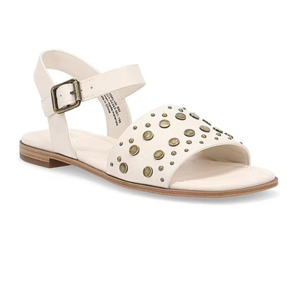 Frye and Co. Brooklyn Studded Ankle Strap Sandals – Winter White – NWT – Women 9